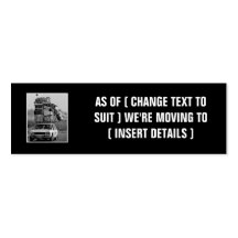 Hilarious change of address business card templates