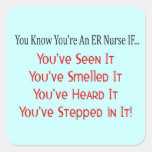 Hilarious ER Nurse Gifts Square Sticker