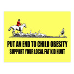 Hilarious fat kid post card