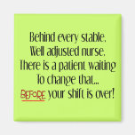 Hilarious Nurse Gifts "Behind Every Stable Nurse" Fridge Magnets