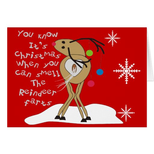 Hilarious "Reindeer Farting" Christmas Card