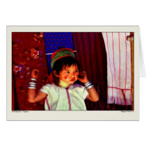 Hill Tribe Girl - Chiang Mai Thailand Greeting Cards