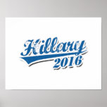 HILLARY 2016 JERSEY OUTLINE.png Print
