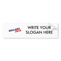 HILLARY 2016 -.png Bumper Sticker