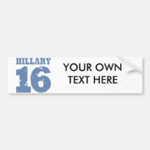 HILLARY 2016 UNIFORM DISTRESSED -.png Bumper Sticker
