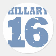 HILLARY 2016 UNIFORM DISTRESSED -.png Round Stickers