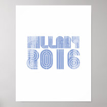 HILLARY 2016 vintage Faded.png Print