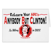 Hillary_ABC_zazzle1 Greeting Card