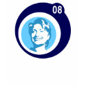 hillary clinton 08. blue bubbles. t-shirts
