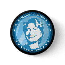 hillary clinton 08. blue rays. buttons