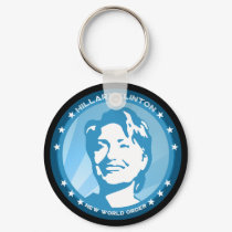 hillary clinton 08. blue rays. keychains