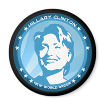 hillary clinton 08. blue rays. magnets