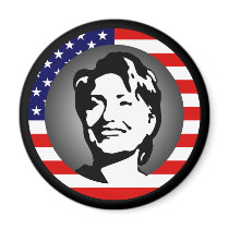 hillary clinton 08. us flag. magnets
