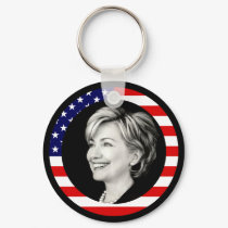 hillary clinton 08. us flag. picturesque. keychains