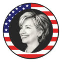 hillary clinton 08. us flag. picturesque. stickers