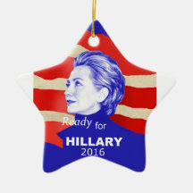 Hillary Clinton 2016 Christmas Ornament