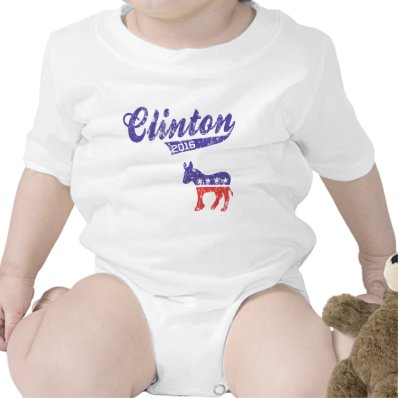 Hillary Clinton 2016 Democrats Sporty Bodysuits