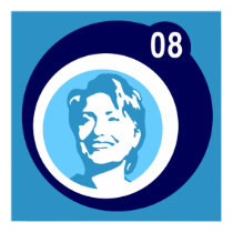 hillary clinton : blue bubbles : posters