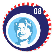 hillary clinton : blue bubbles : stickers