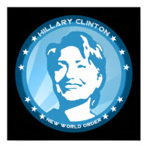 hillary clinton : blue rays : posters