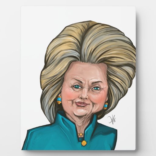 Hillary Clinton Caricature Plaque | Zazzle