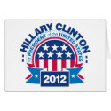 Hillary Clinton for President 2012 cards