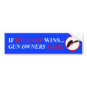 Hillary Clinton Gun Control Bumper Sticker bumper stickers
