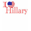 Hillary Clinton I Love Hillary T-Shirt by WakadyWak Hillary Clinton I Love Hillary T-Shirt