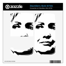 HILLARY CLINTON INK ART BlackBerry BOLD SKIN