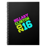 HILLARY CLINTON NEON SWAY.png Spiral Note Book