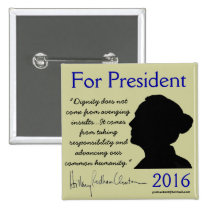 Hillary Clinton President 2016 political button