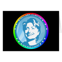 hillary clinton. rainbow. cards