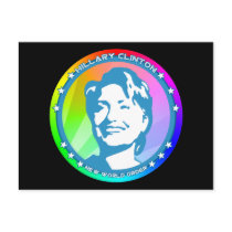 hillary clinton. rainbow. postcards