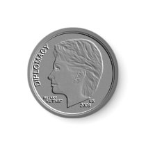 Hillary Clinton Silver Dime Circular Magnet by Sonny399 Hillary Clinton Silver Dime Circular Magnet