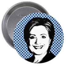 Hillary Clinton Talk Bubble Pinback Buttons