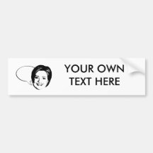HILLARY CLINTON TALK BUBBLE -.png Bumper Stickers