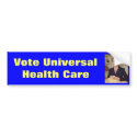 Hillary Clinton Universal Health Care bumper stickers