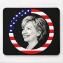 hillary clinton. us flag. picturesque. mousepads