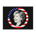 hillary clinton. us flag. picturesque. postcards
