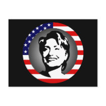 hillary clinton. us flag. postcards by asyrum hillary clinton. us flag. postcards