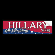 HILLARY curved bumper stickers