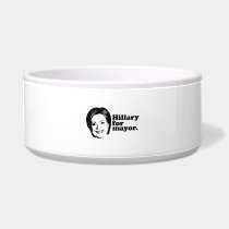 HILLARY FOR MAYOR -.png Dog Food Bowls