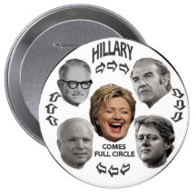 Hillary Full Circle 4-Inch Button