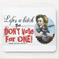 Hillary Leashed Bitch Mousepad
