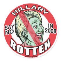 Hillary Rotten Clinton stickers by HillaryScaresMe Hillary Rotten Clinton stickers