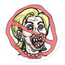 Hillary Satin Anti-Hillary Sticker