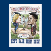 Hillary vs. Obama Postcard  postcards