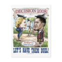 Hillary vs. Obama Postcard by buttonZup Hillary vs. Obama Postcard