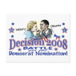 Hillary vs. Obama Postcard 