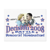 Hillary vs. Obama Postcard by buttonZup Hillary vs. Obama Postcard